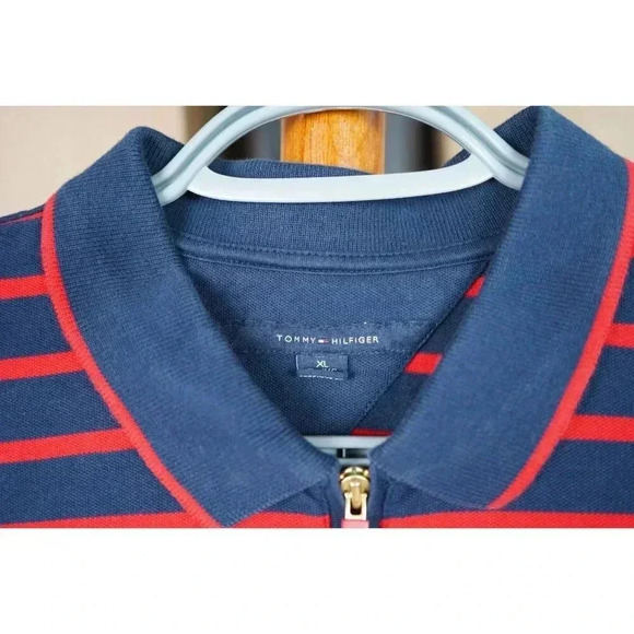 Tommy Hilfiger Red 1/4 Zip Polo Women's XL #408 - Picture 5 of 5